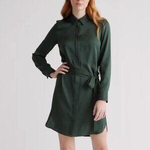 Quince Washable Stretch Silk Shirt Dress NWT - Size M